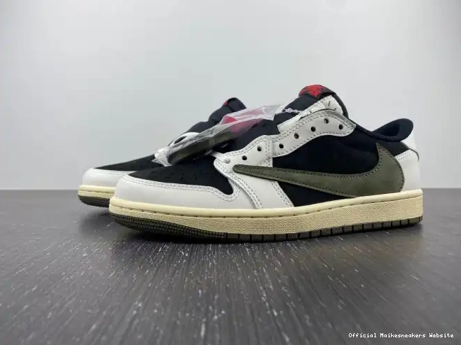 Official Maikesneakers Jordan x WMNS 1 Travis Scott Low Air OG Olive DZ4137-106 0531
